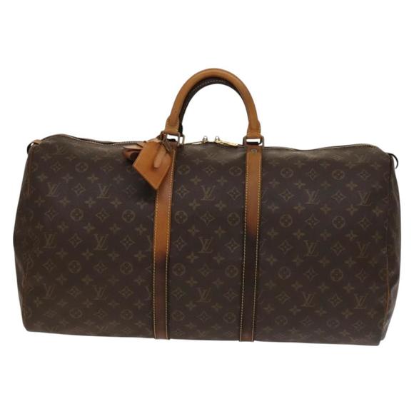 LOUIS VUITTON Monogram Keepall 55 Boston Bag M41424 LV Auth 136634 - Picture 13 of 16